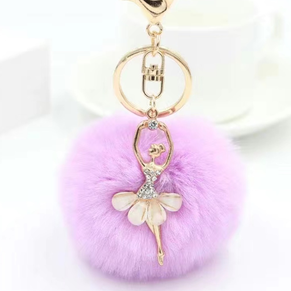 Cute Lavender Ballerina Keyring β Brand New - Picture 3 of 8